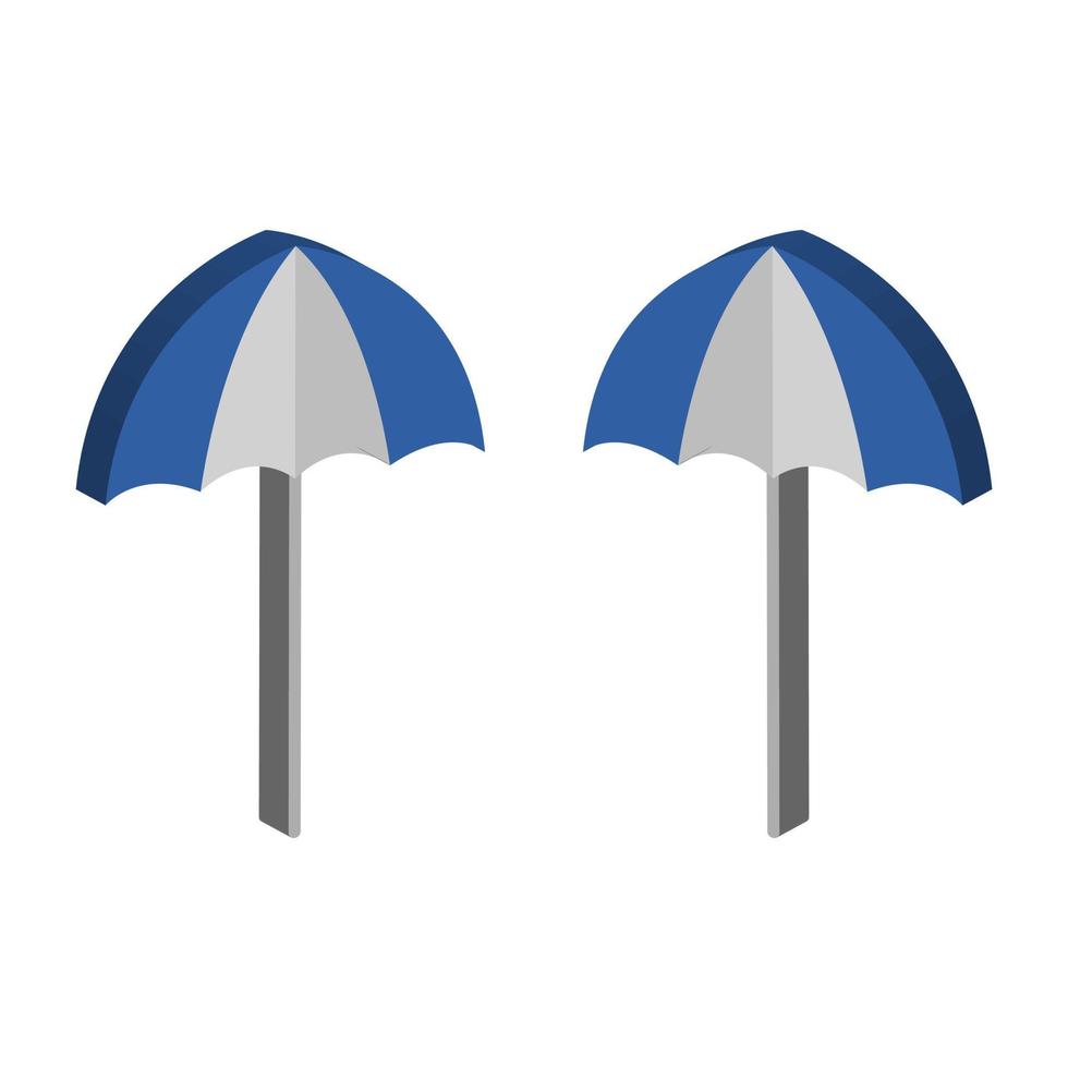 Beach Umbrella Illustrated On White Background vector
