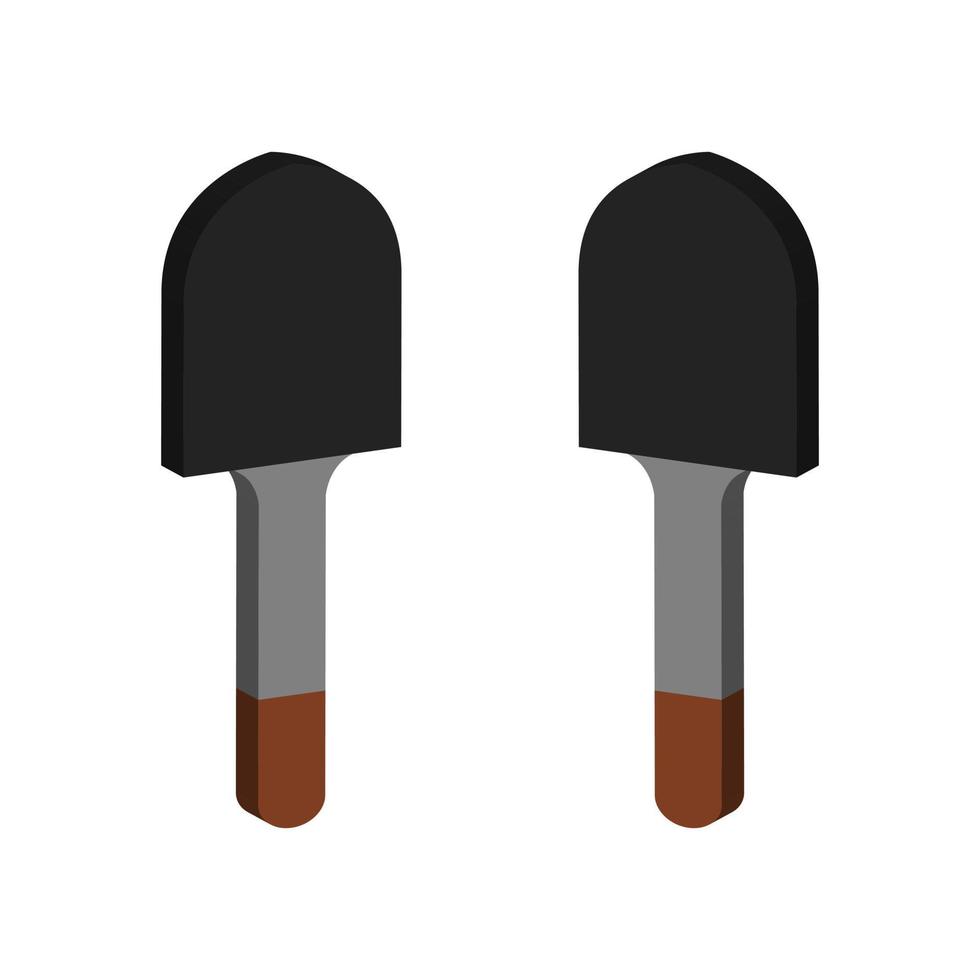 Shovel Illustrated On White Background vector