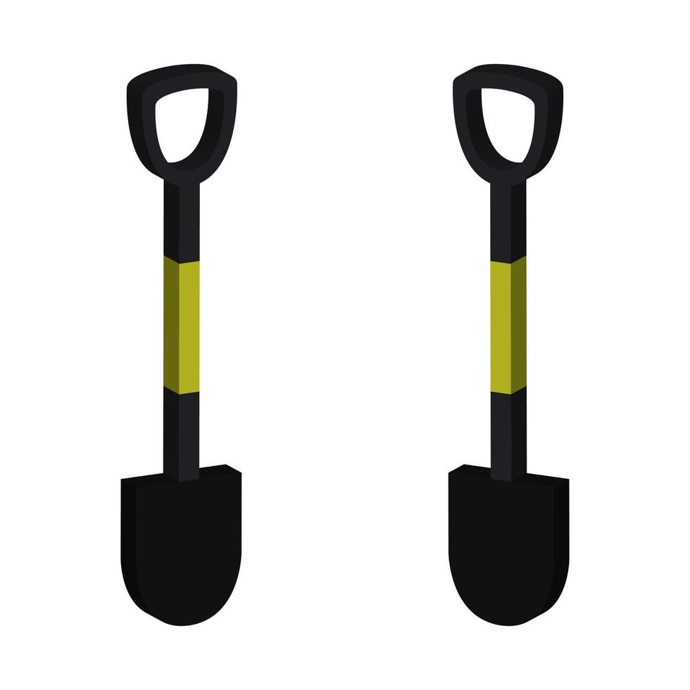 Shovel Illustrated On White Background vector