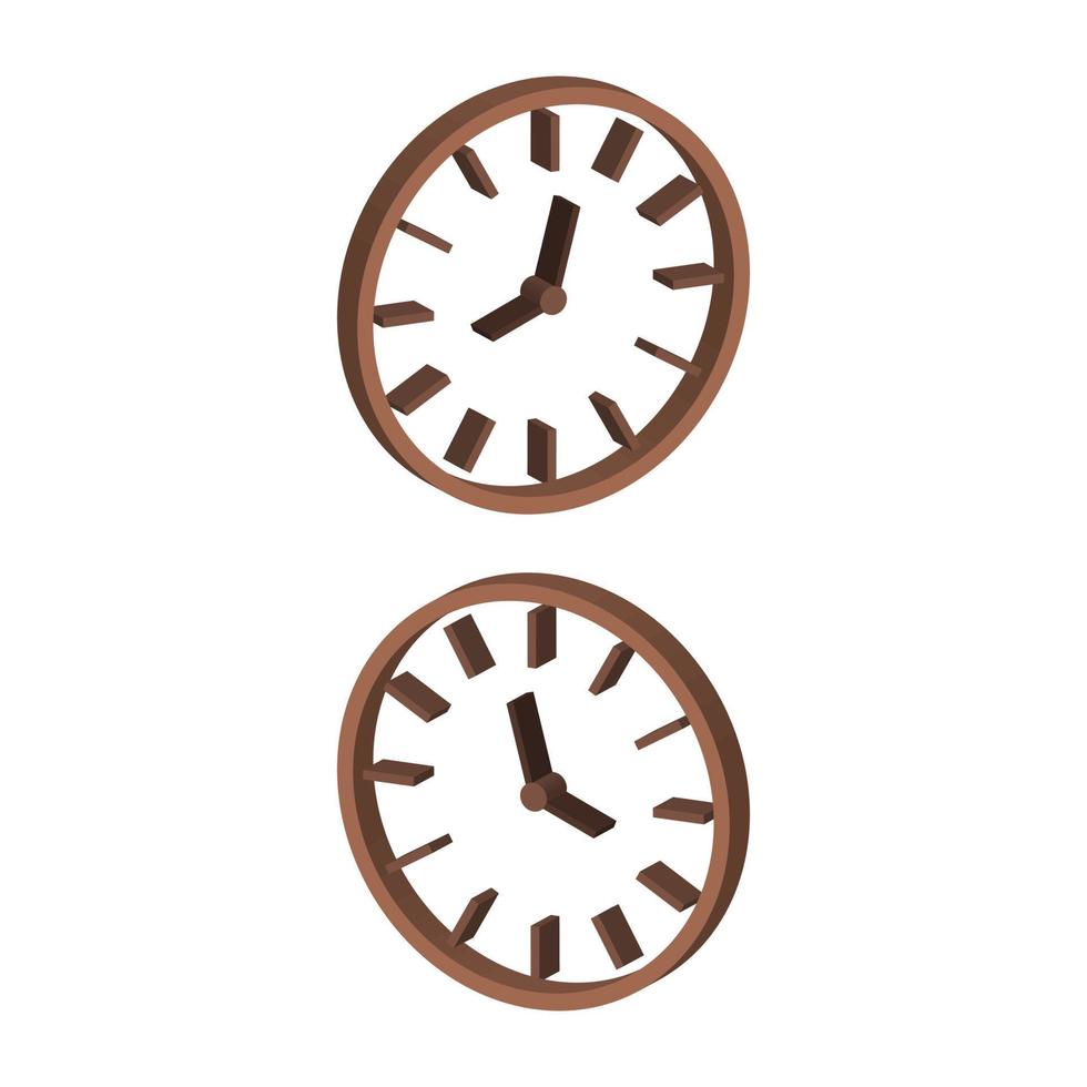 Clock Illustrated On White Background vector