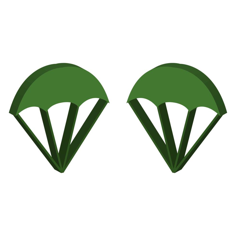 Parachute Illustrated On White Background vector
