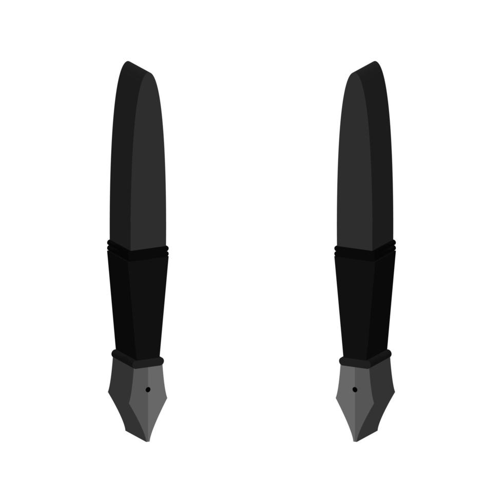 Pen Illustrated On White Background vector
