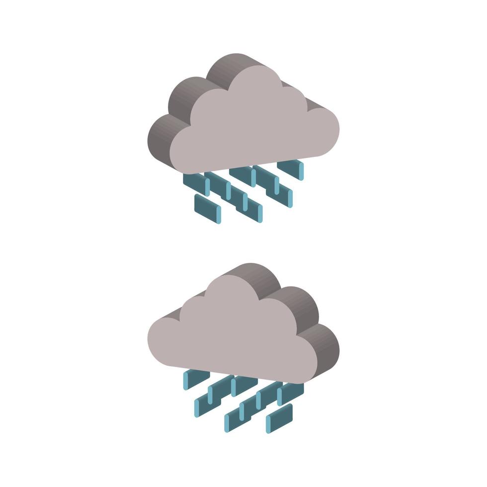 Rain Illustration On White Background vector
