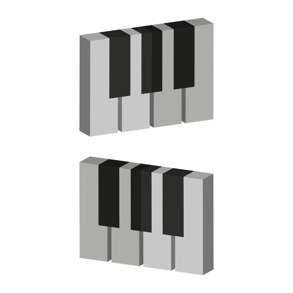 Piano Illustrated On White Background vector