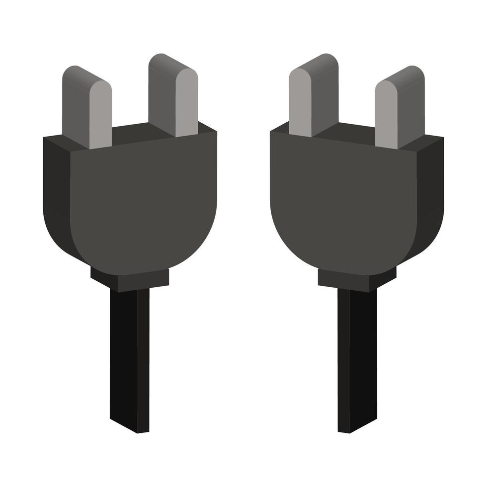 Plug Illustrated On White Background vector