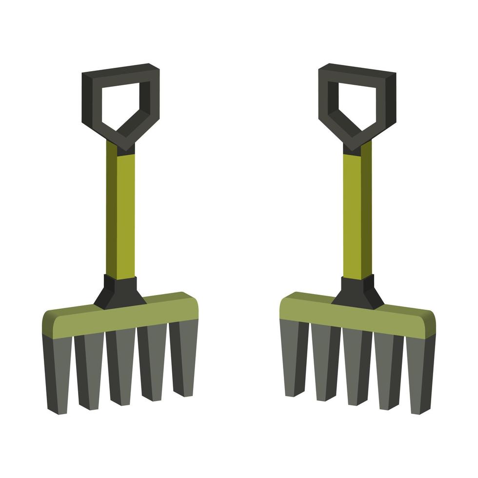 Rake Illustrated On White Background vector