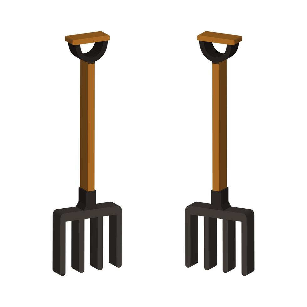 Rake Illustrated On White Background vector