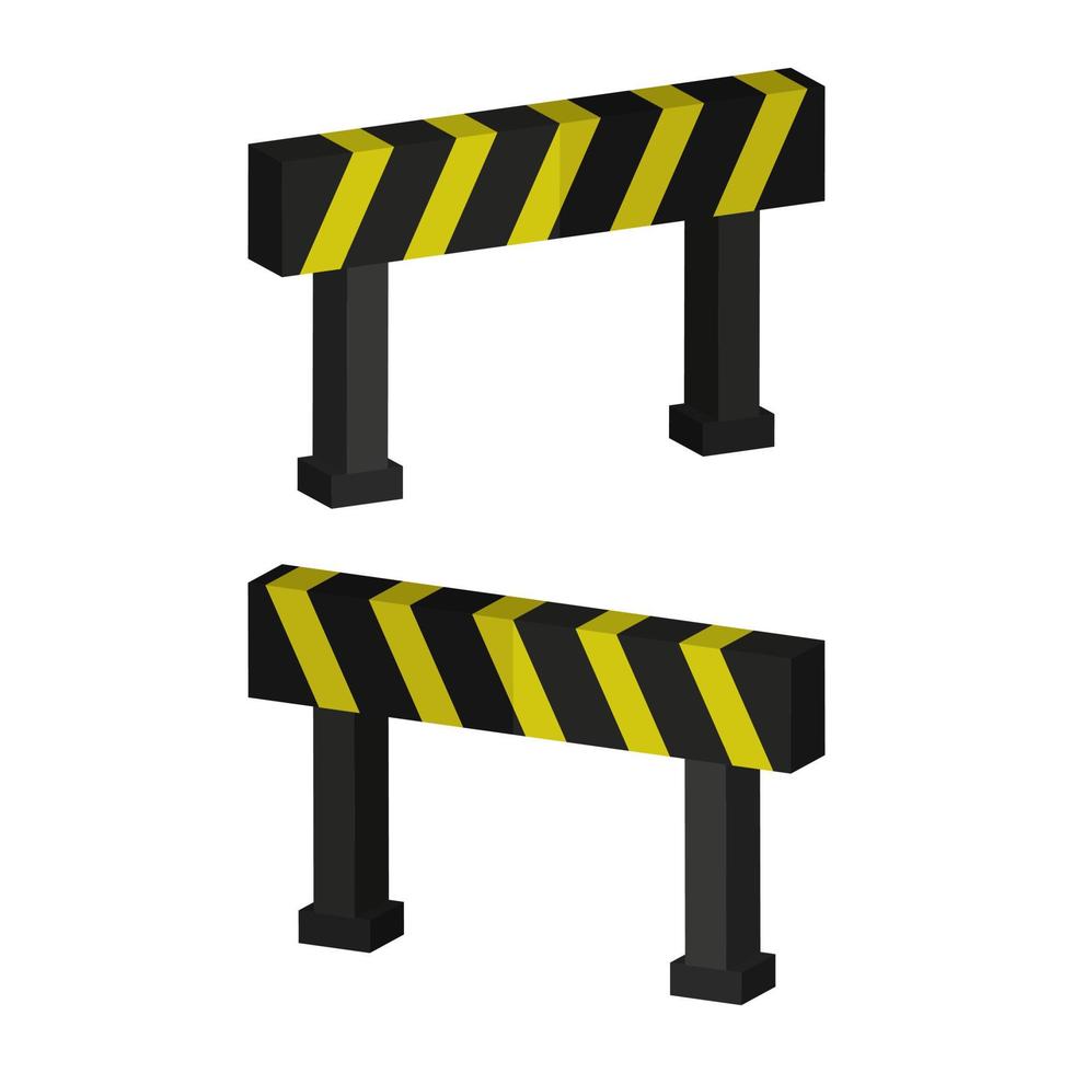 Roadblock Illustrated On White Background vector