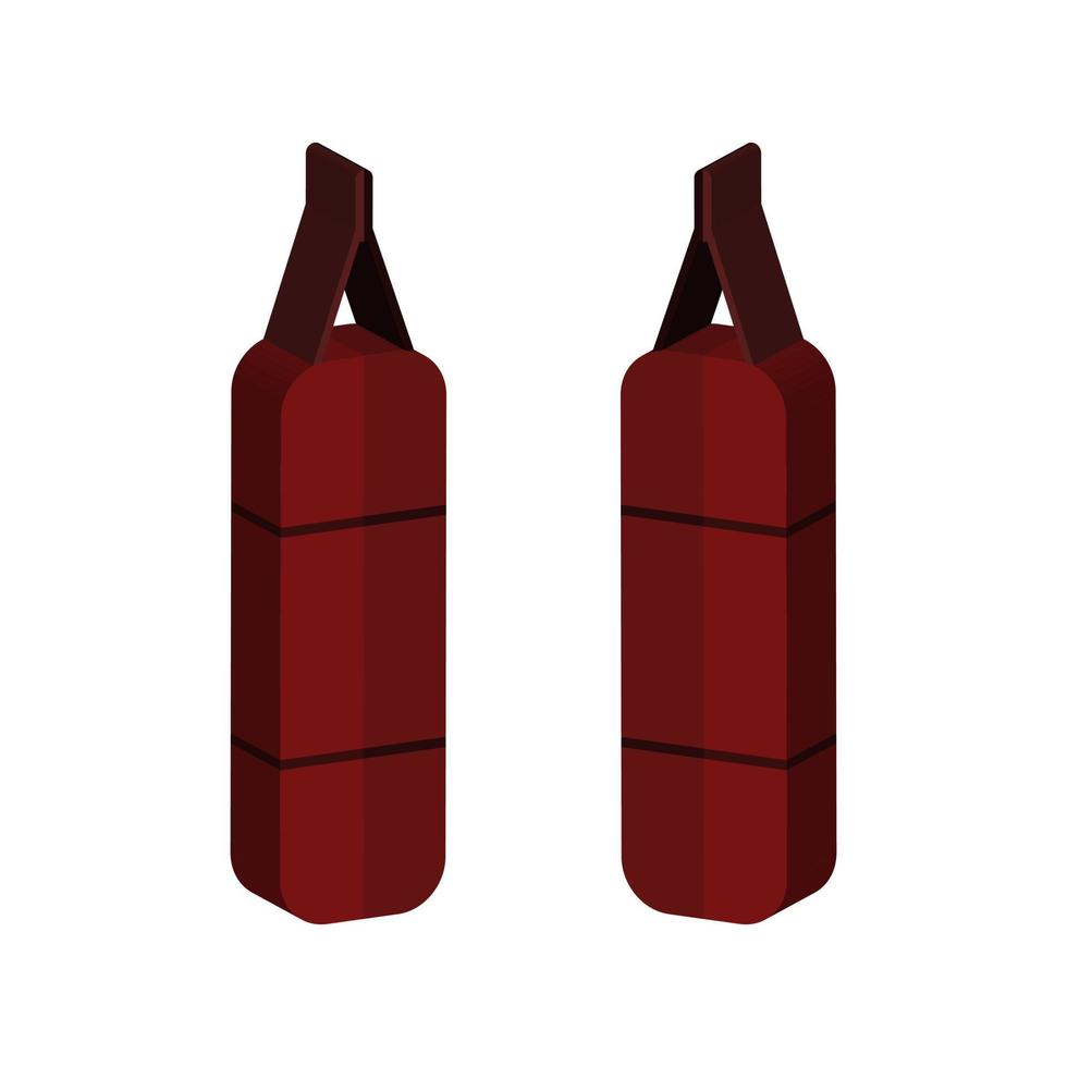 Punch Bag Illustrated On White Background vector