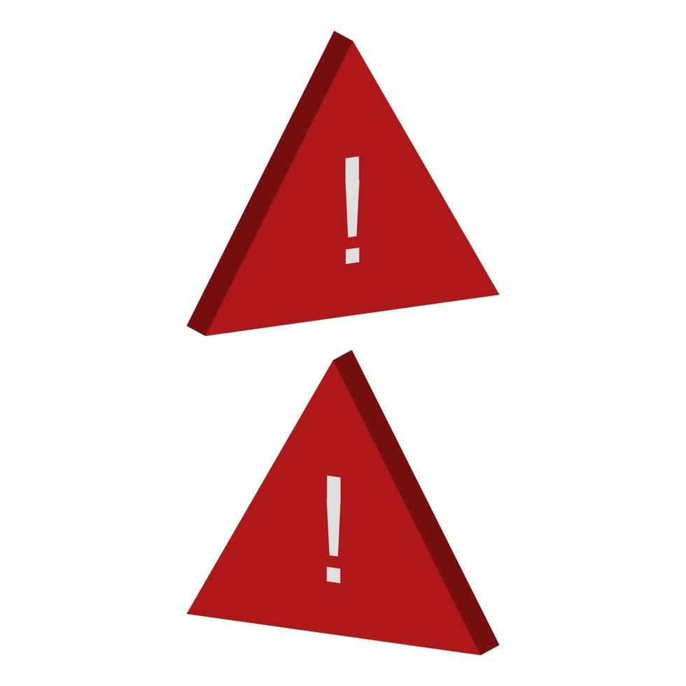 Warning Sign Illustrated On White Background vector