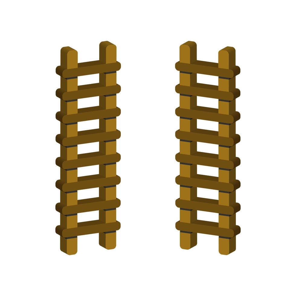 Ladder Illustrated On White Background vector
