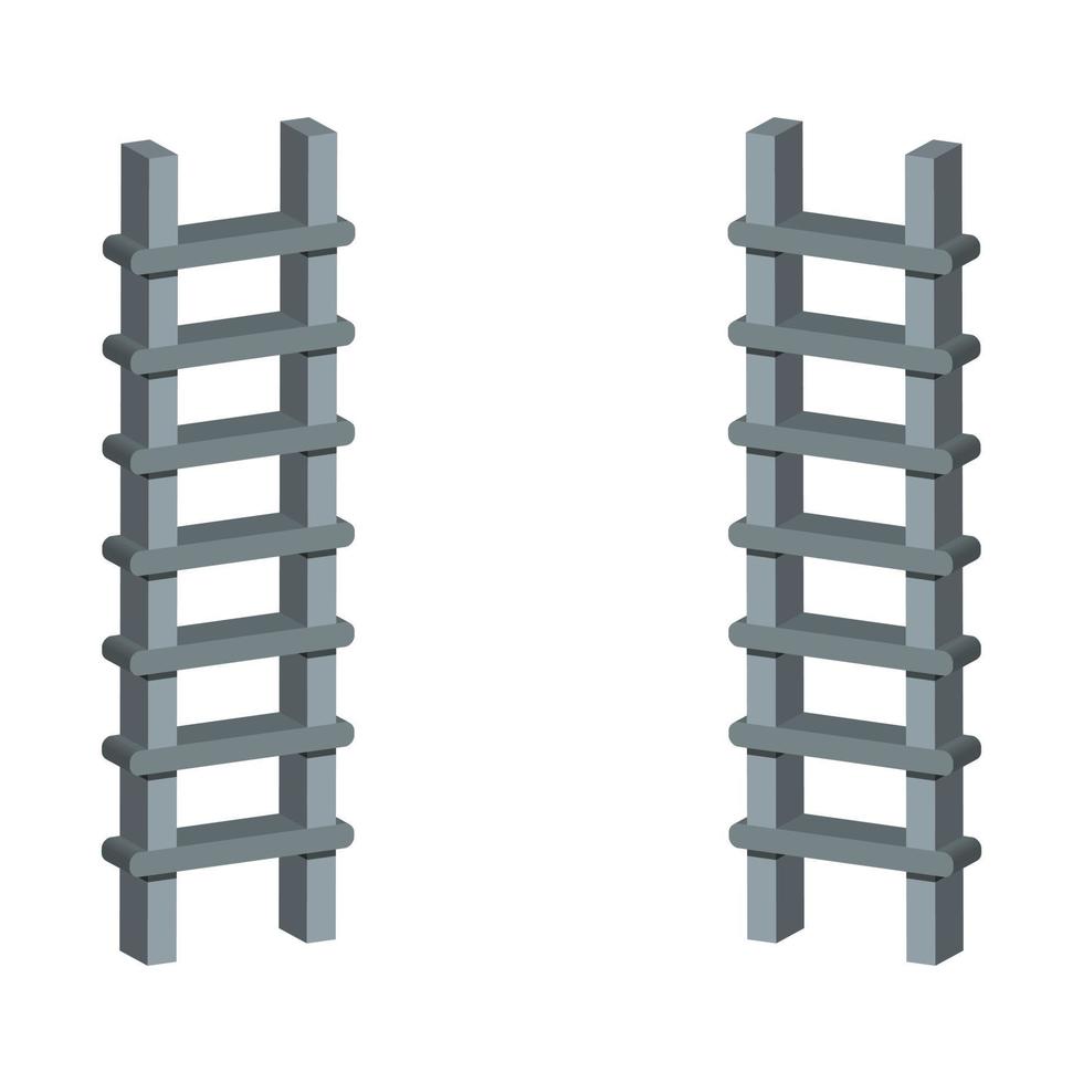 Ladder Illustrated On White Background vector