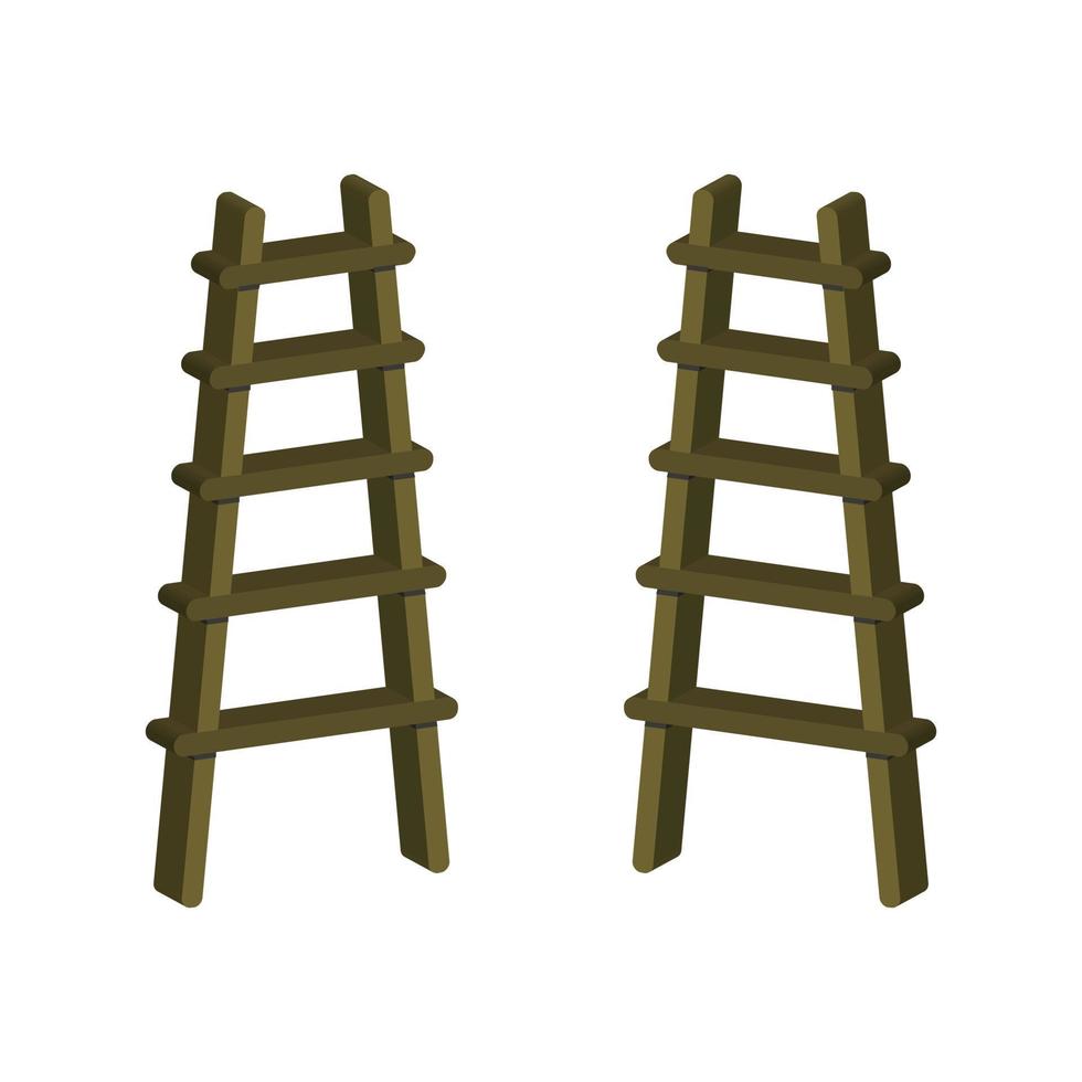 Ladder Illustrated On White Background vector