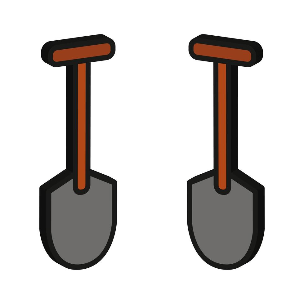 Shovel Illustrated On White Background vector