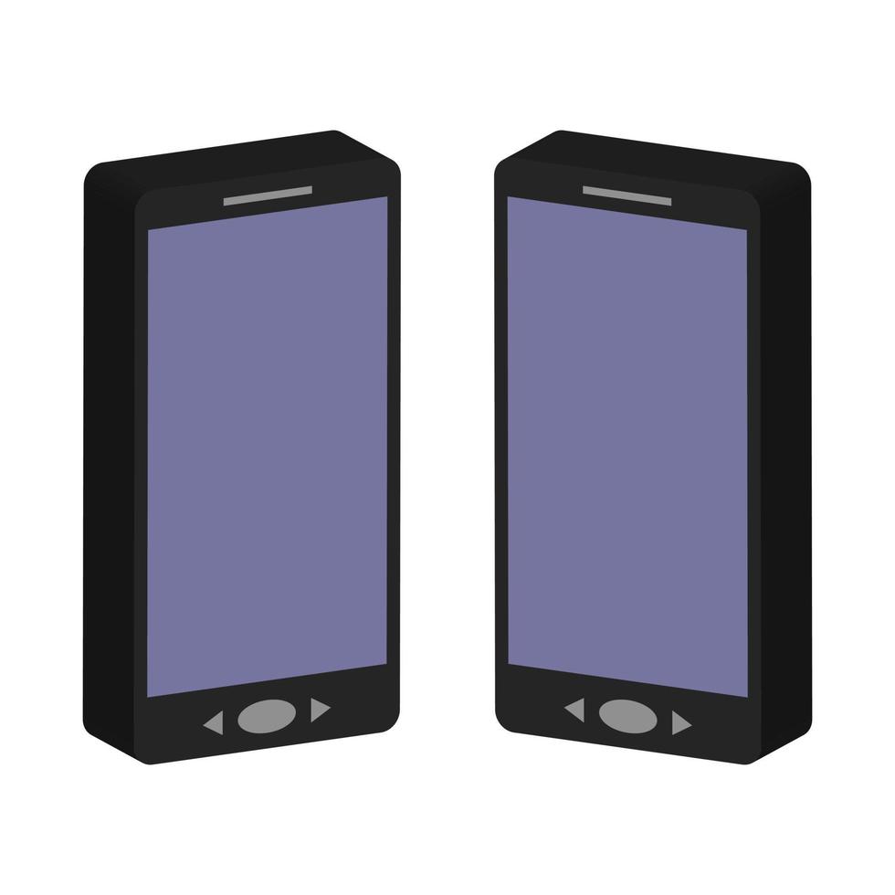 smartphone ilustrado sobre fondo blanco vector