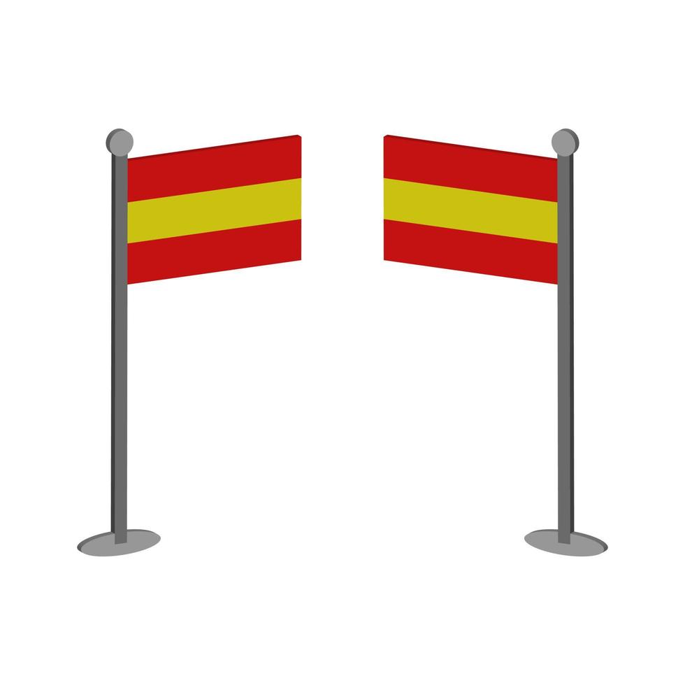 bandera de españa ilustrada sobre fondo blanco vector