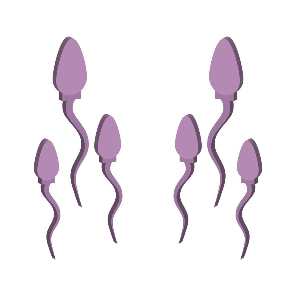 esperma ilustrado sobre fondo blanco vector