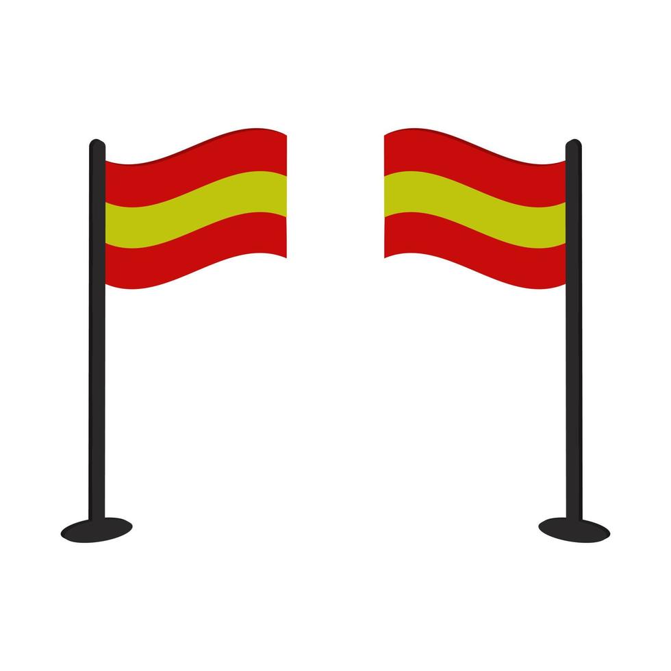 bandera de españa ilustrada sobre fondo blanco vector