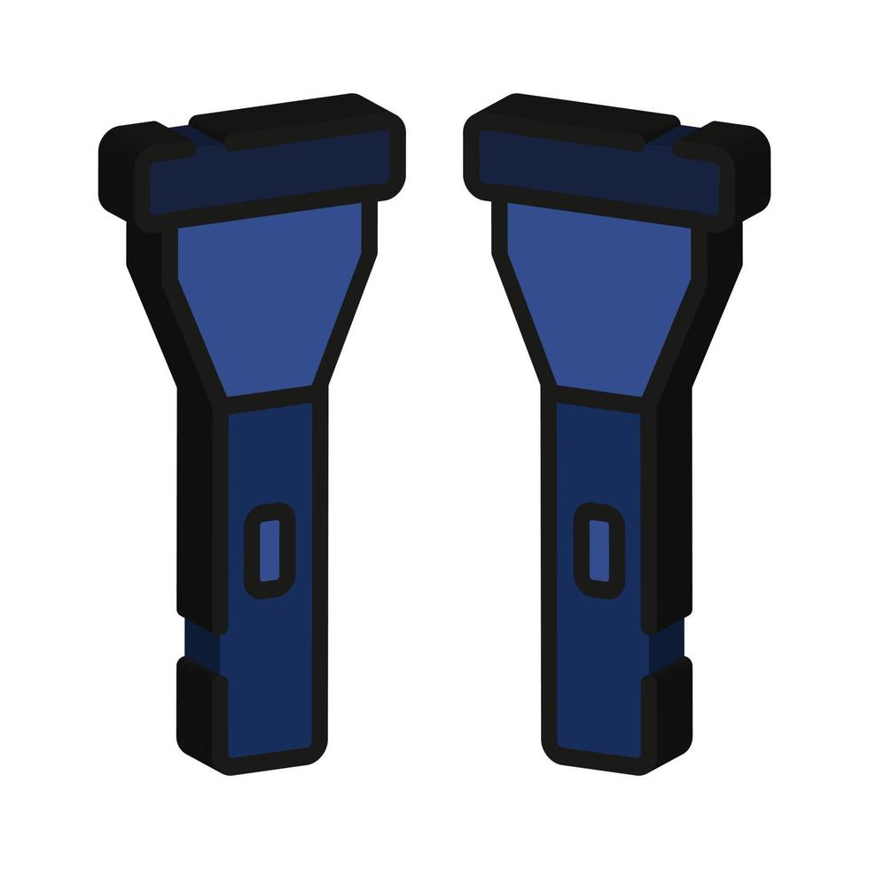 Flashlight Illustrated On White Background vector