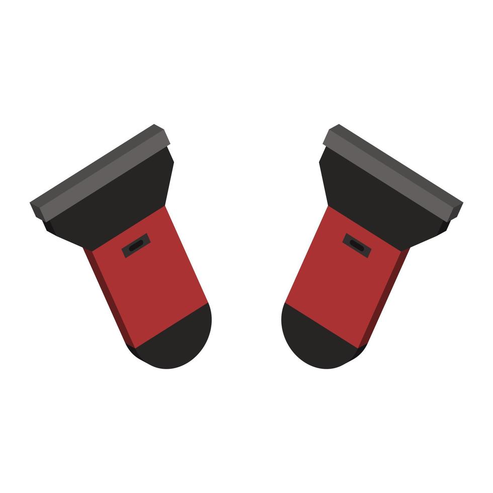 Flashlight Illustrated On White Background vector