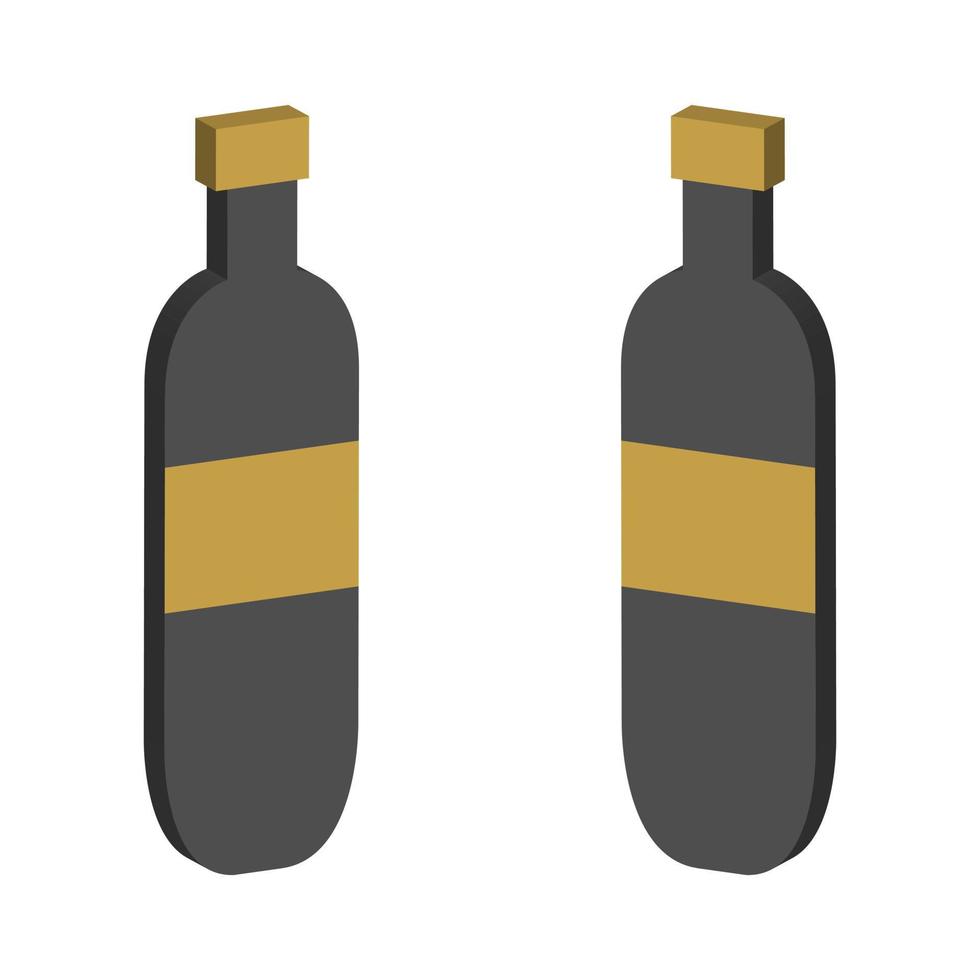 Sparkling Wine Illustrated On White Background vector