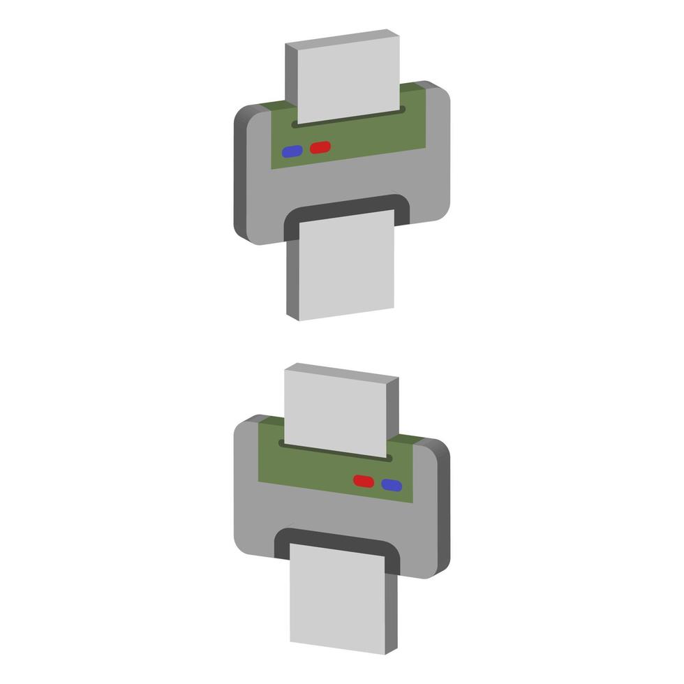Printer Illustrated On White Background vector