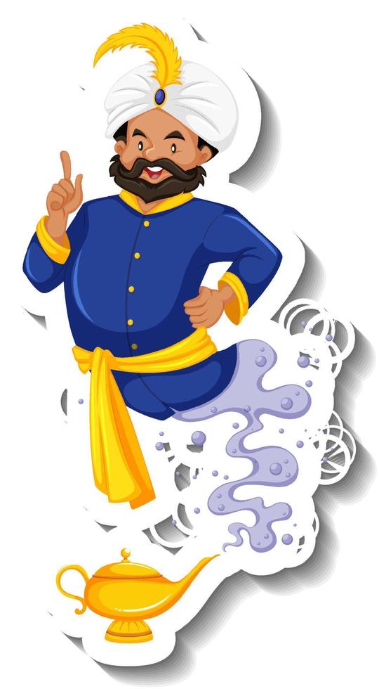Genie coming out of magic lamp cartoon character sticker 3489095 Vector Art at Vecteezy Genie coming out of magic lamp cartoon character sticker 3489095 Vector Art at Vecteezy