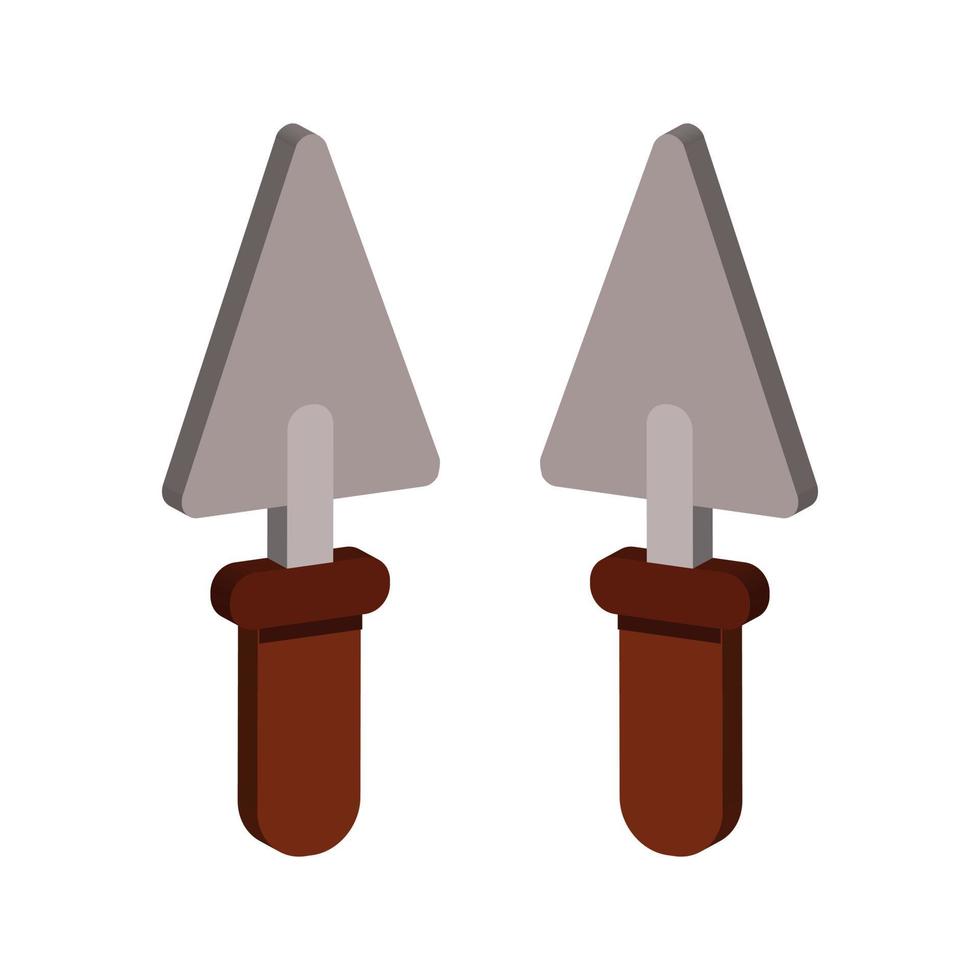 Trowel Illustrated On White Background vector