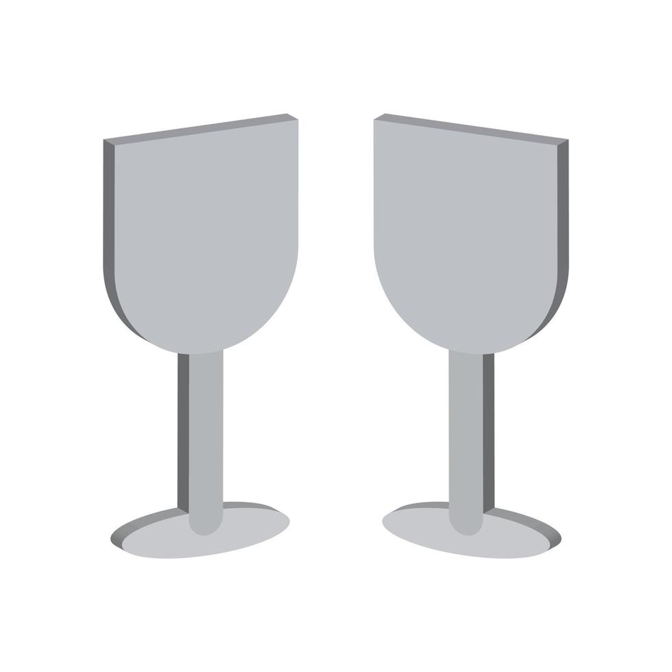 Wine Glass Illustrated On White Background vector