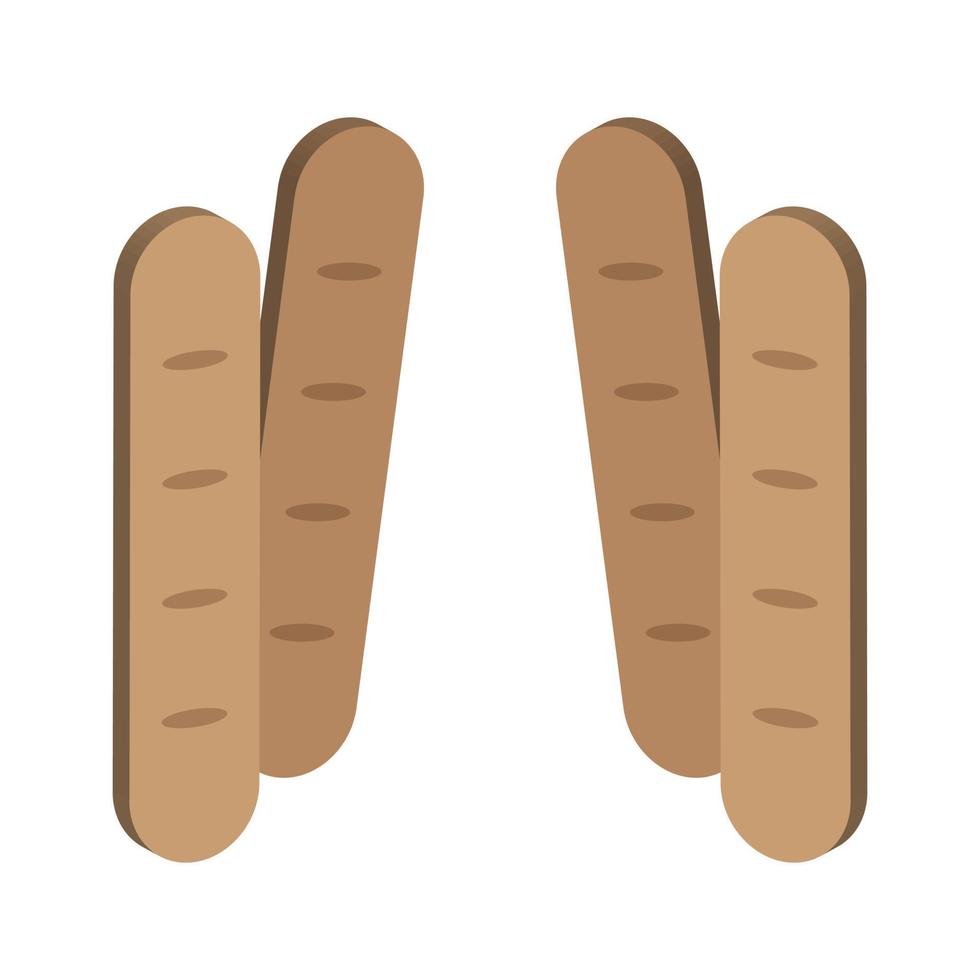 Wurstel Illustrated On White Background vector