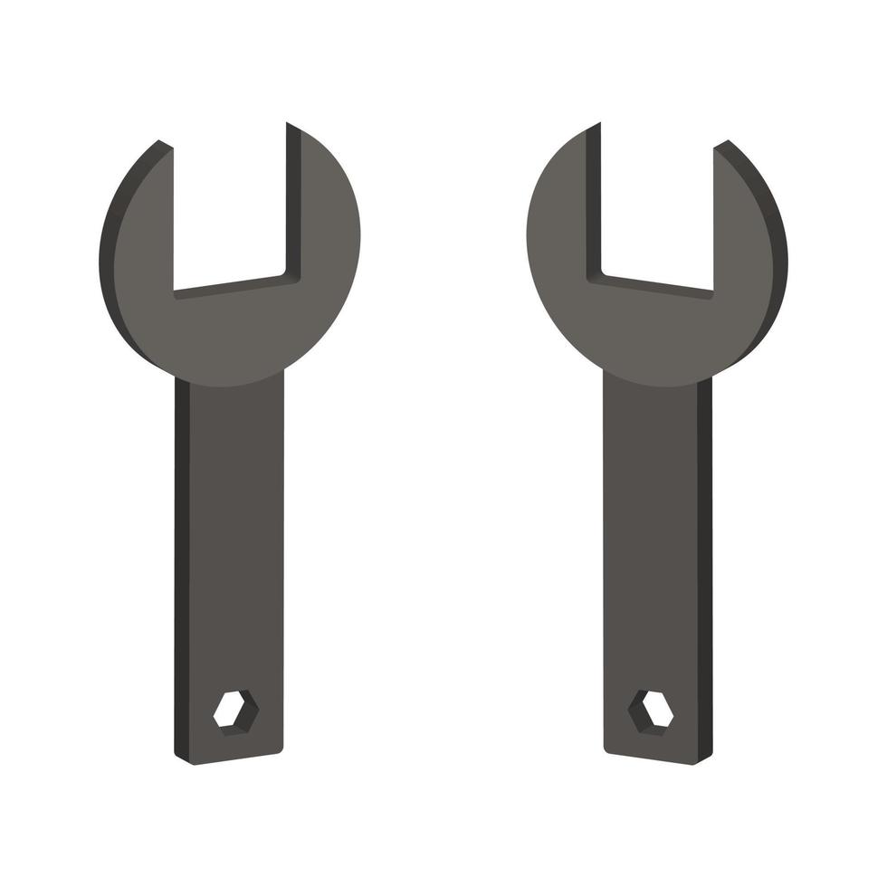 Wrench Illustrated On White Background vector