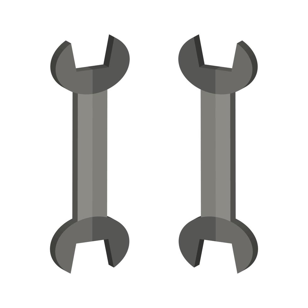 Wrench Illustrated On White Background vector