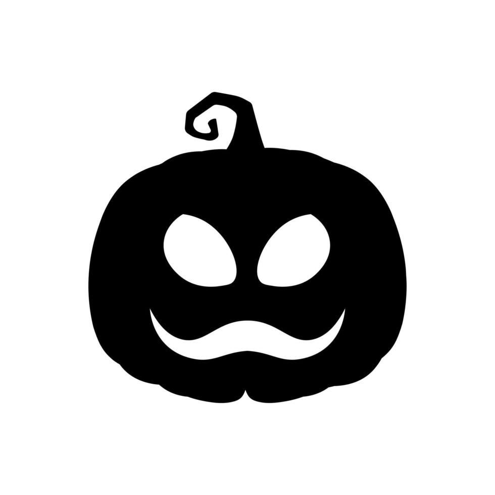 Halloween scary pumpkin in flat style Holiday cartoon concept vector