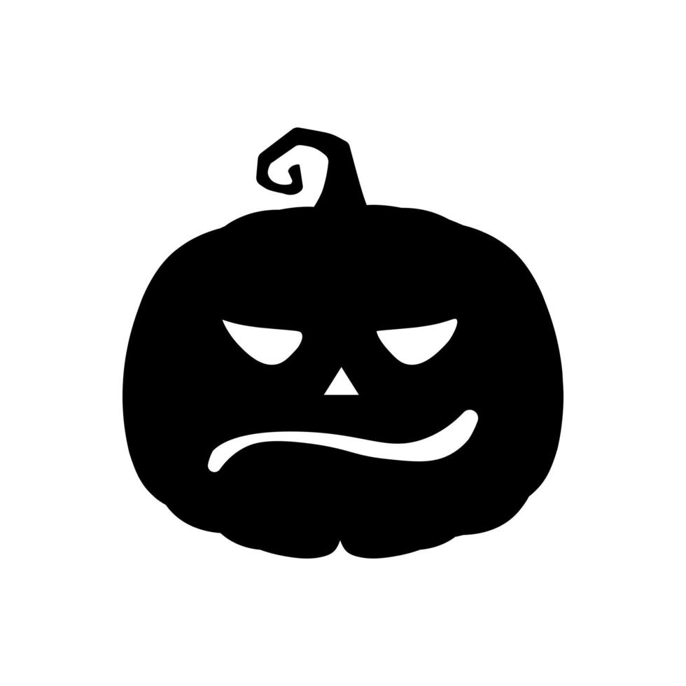 Halloween scary pumpkin in flat style Holiday cartoon concept vector