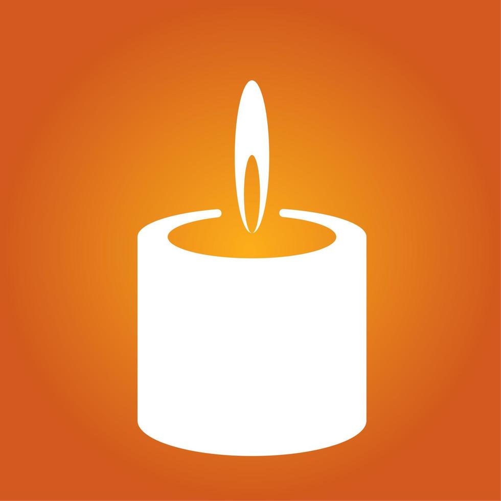 Simple illustration of candle icon Concept for Halloween day vector