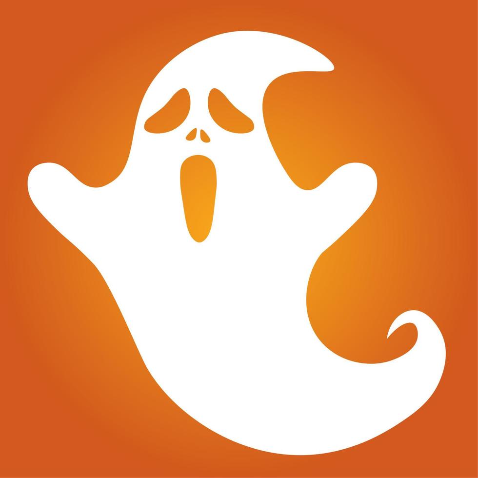 ilustración simple del monstruo fantasma aterrador para el día de halloween vector