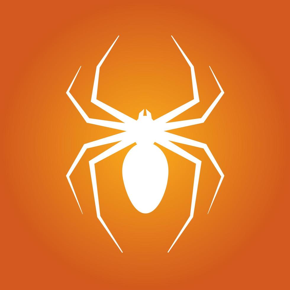 simple ilustración de araña para feliz día de halloween vector