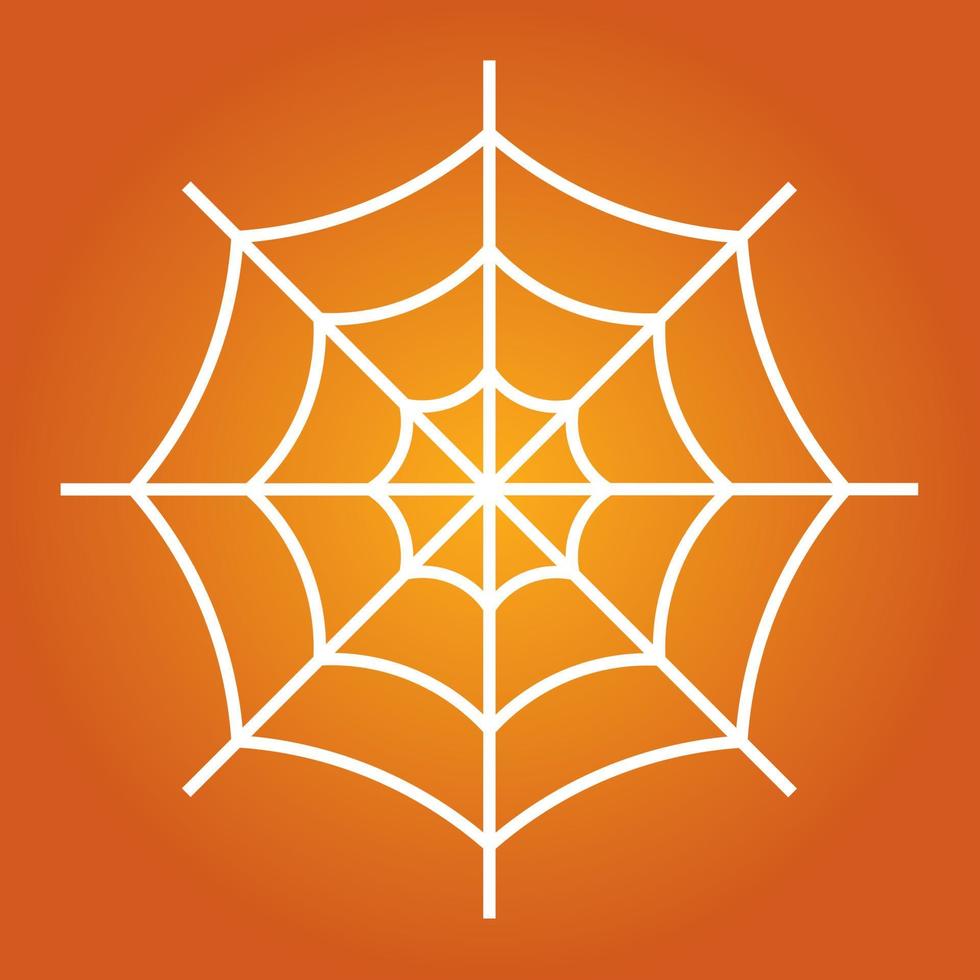 Simple illustration of spider web for Happy Halloween Day vector