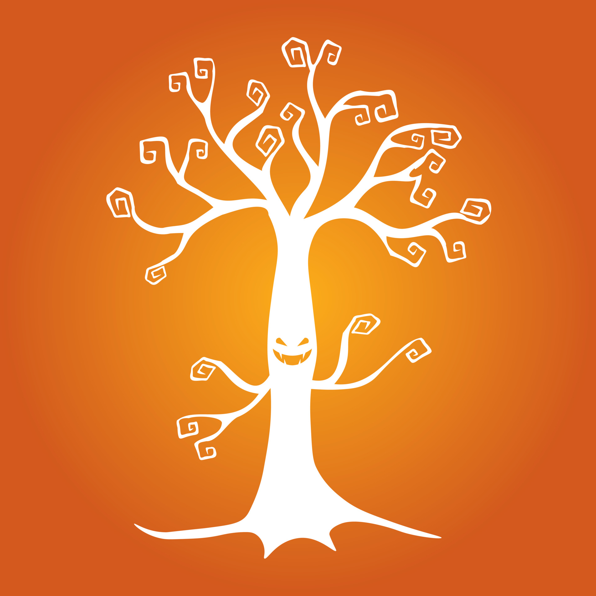 Simple Illustration Of Monster Tree Concept For Halloween Day Vector Art At Vecteezy