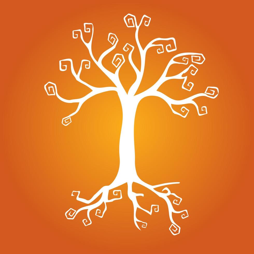 Simple illustration of monster tree Concept for Halloween day vector