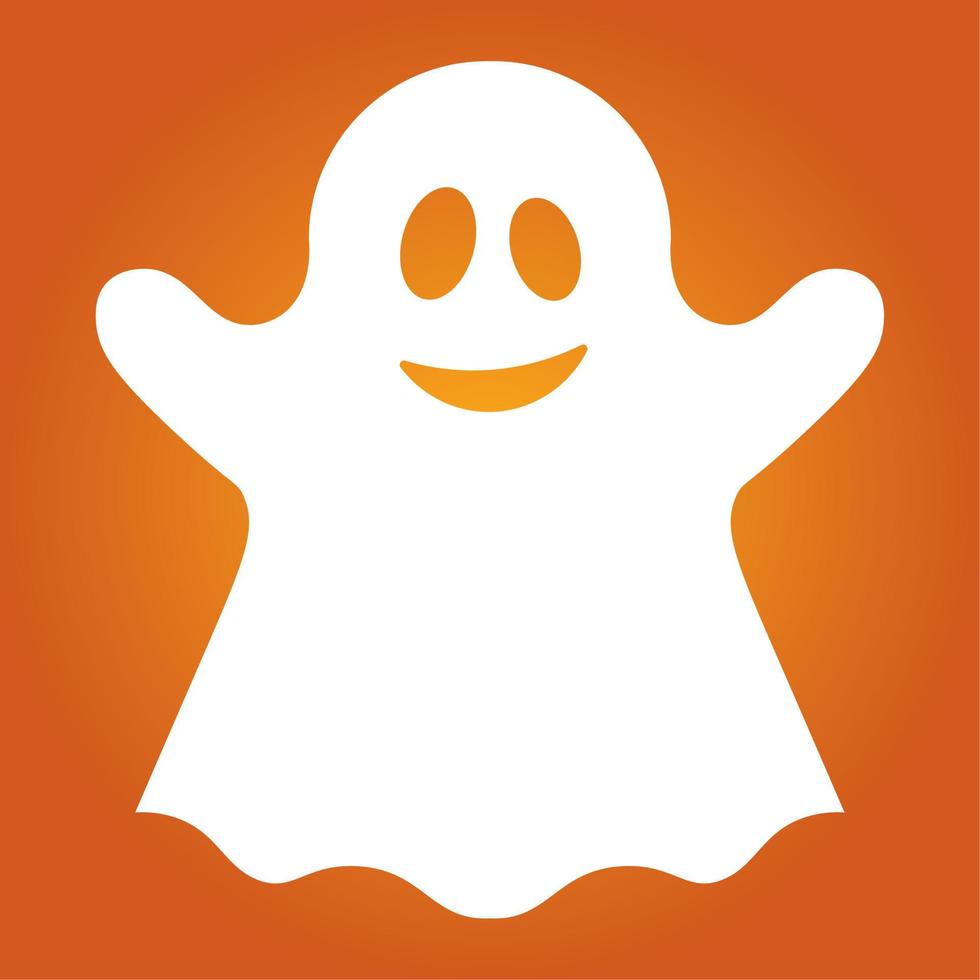 Simple illustration of scary ghost monster for Halloween day vector