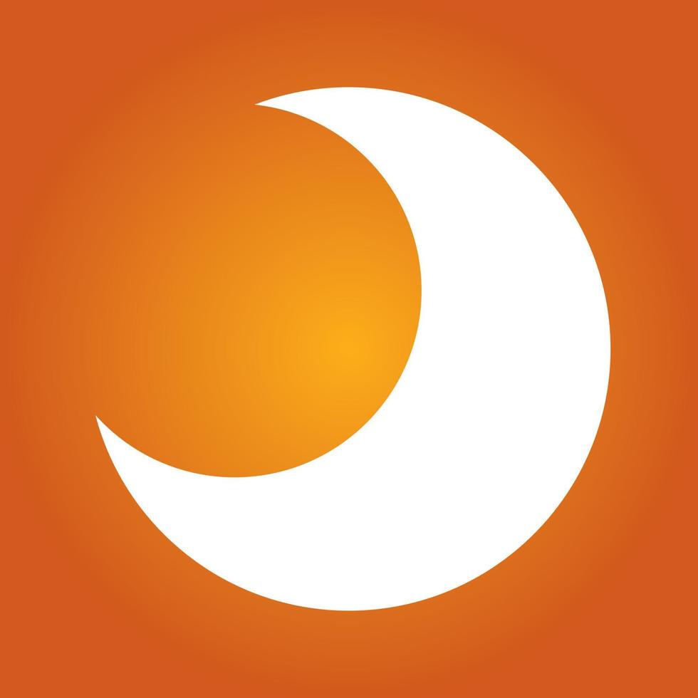 Ilustración simple del concepto de icono de luna del día de halloween vector