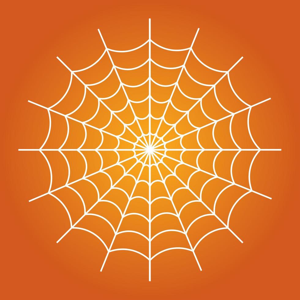 Simple illustration of spider web for Happy Halloween Day vector