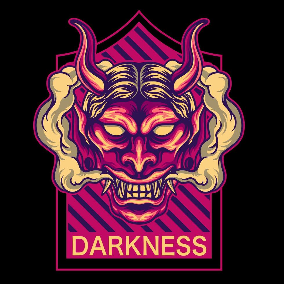 Darkness On Mask vector