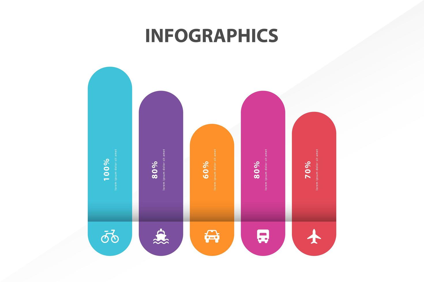 data bar business infographic diagram for presentation vector