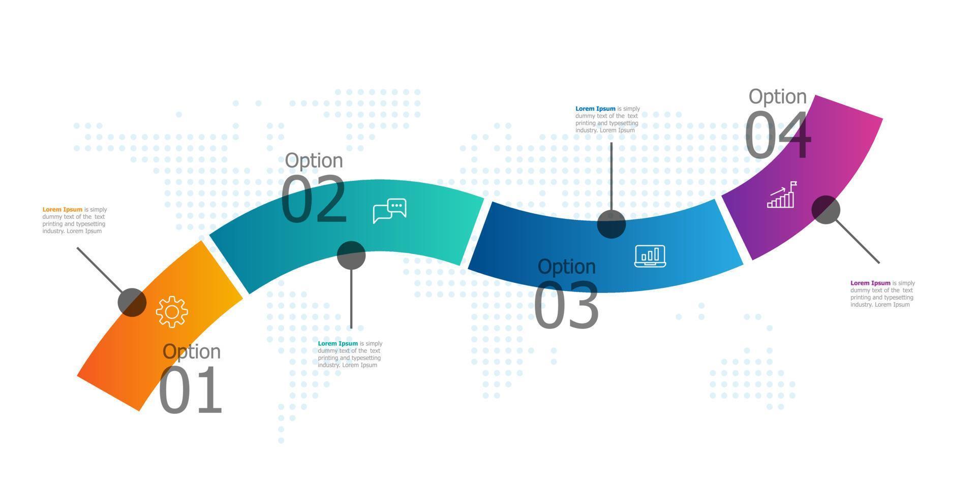 abstract horizontal timeline infographics presentation vector