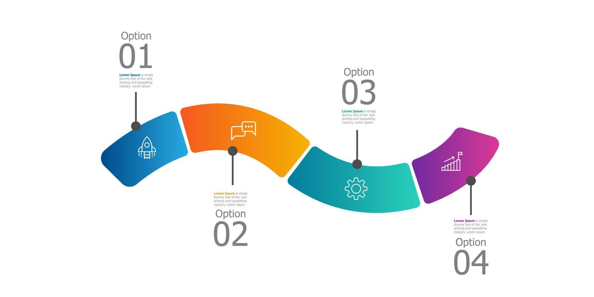 abstract horizontal timeline infographics presentation vector