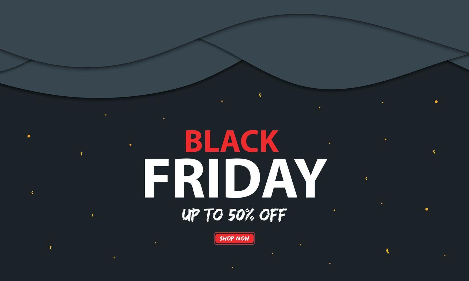 Black Friday Sale Paper Template vector