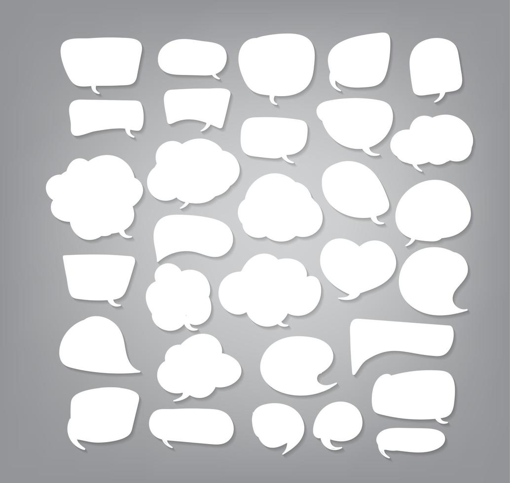 speech bubble cut paper design template. Vector  business
