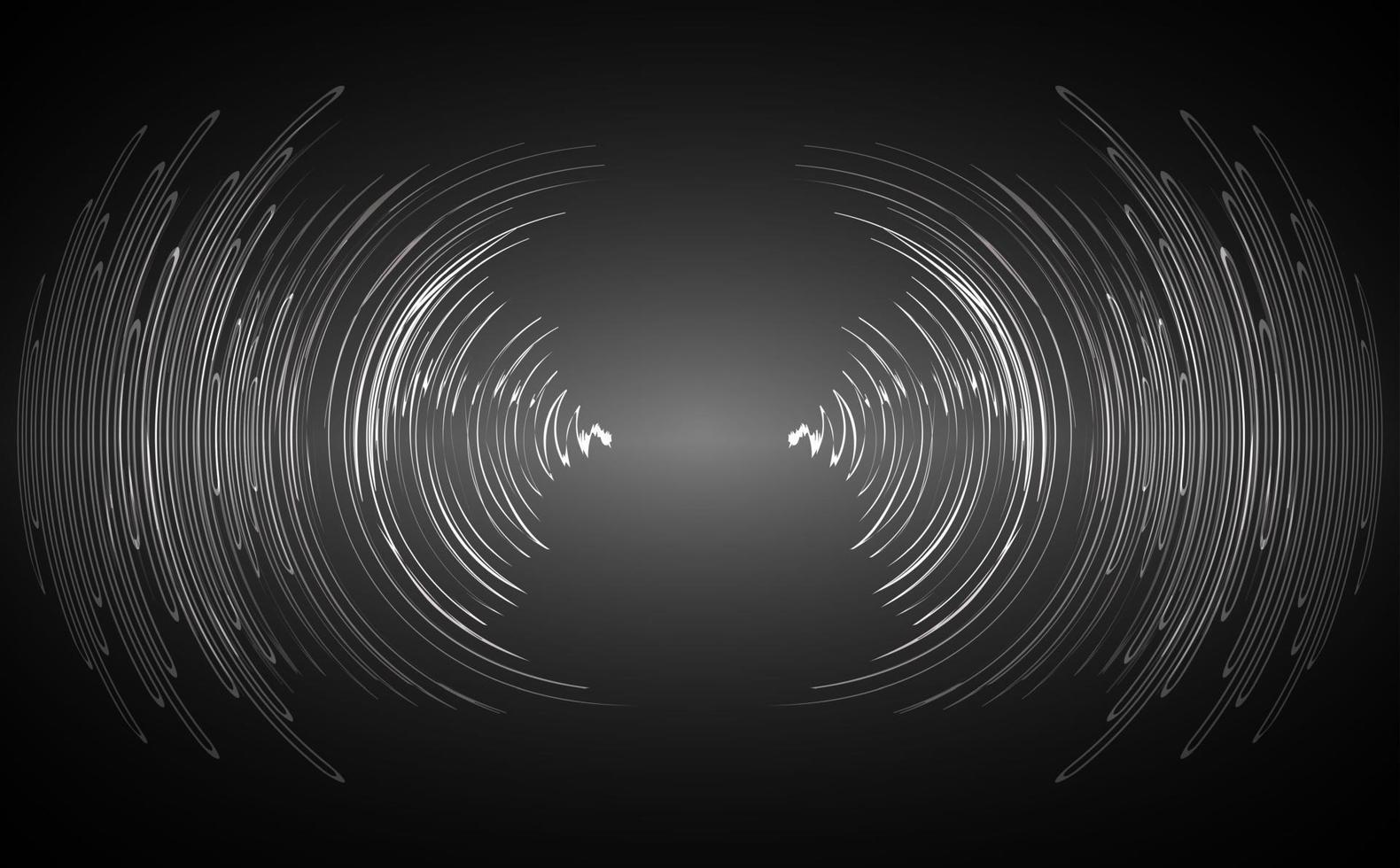 Sound waves oscillating dark light vector